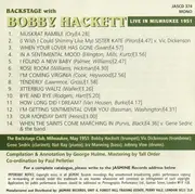 CD - Bobby Hackett - Backstage with Bobby Hackett - Live in Milwaukee 1951