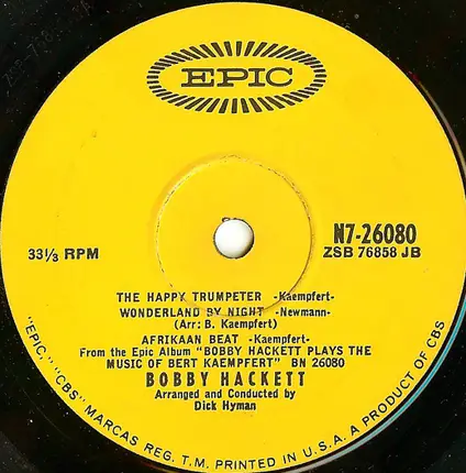 Bobby Hackett - Bobby Hackett Plays The Music Of Bert Kaempfert