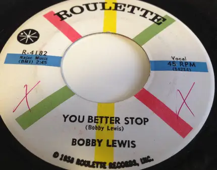 Bobby Lewis - You Better Stop