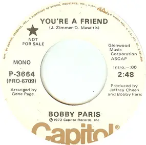 Bobby Paris - You're A Friend