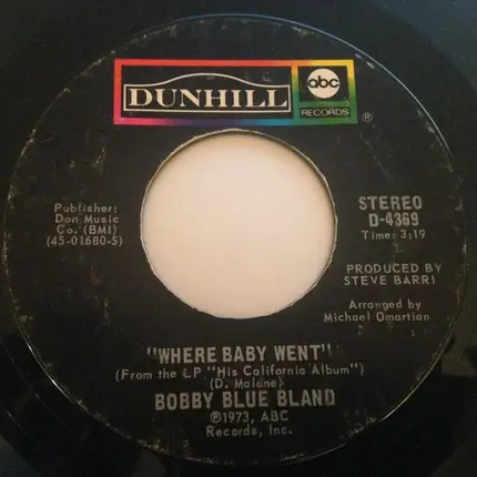 Bobby Bland - This Time I'm Gone For Good / Where Baby Went
