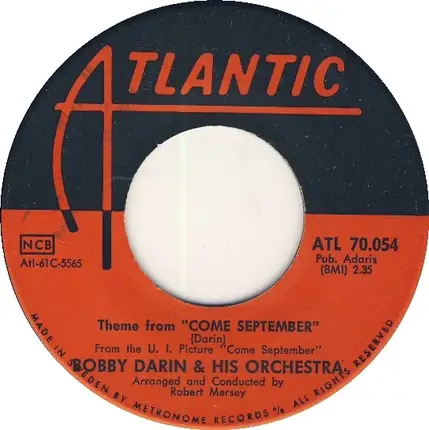 Bobby Darin & His Orchestra - Walk Bach To Me