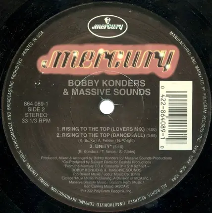 Bobby Konders & Massive Sounds - Rising To The Top