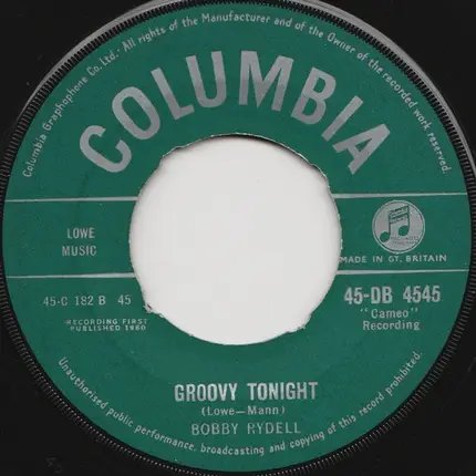 Bobby Rydell - Sway / Groovy Tonight