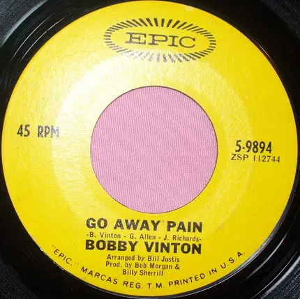 Bobby Vinton - Tears / Go Away Pain