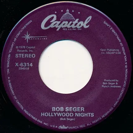 Bob Seger - Hollywood Nights