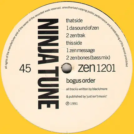 Bogus Order - Da Sound Of Zen EP