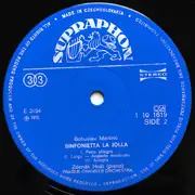 LP - Bohuslav Martinů - Prague Chamber Orchestra , Zdeněk Hnát - Toccata E Due Canzoni / Sinfonietta La Jolla