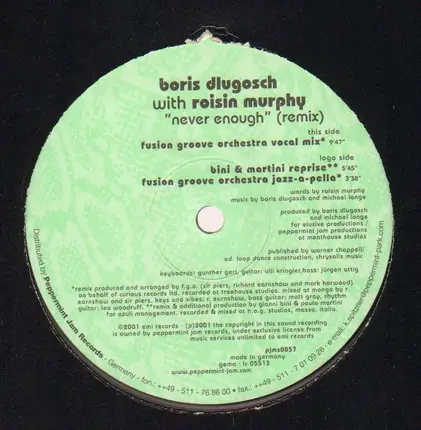 Boris Dlugosch With Roisin Murphy - Never Enough (Remix)