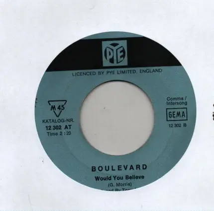 Boulevard - Miss Belinda / Would You Believe