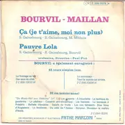 7inch Vinyl Single - Bourvil - Jacqueline Maillan - Ça (Je T'aime Moi Non Plus) / Pauvre Lola