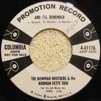 Bowman Brothers & The Norman Petty Trio - Hey, Punkin'!