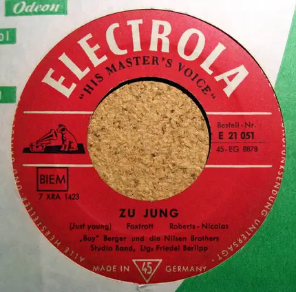 Boy Berger - Zu Jung / Sag' Nicht Good Bye