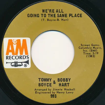 Boyce & Hart - We're All Going To The Same Place / Six + Six