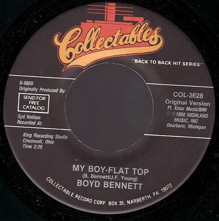 Boyd Bennett - My Boy-Flat Top / Seventeen