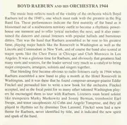 CD - Boyd Raeburn And His Orchestra - 1944 - Mono