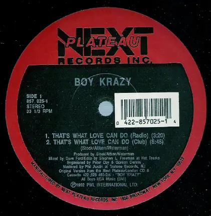 Boy Krazy - That's What Love Can Do