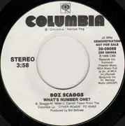 7inch Vinyl Single - Boz Scaggs - What's Number One?