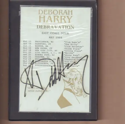 Blondie (Deborah Harry) - Blondie (Deborah Harry) signed photo in frame.