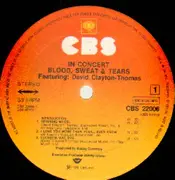 Double LP - Blood Sweat & Tears - In Concert