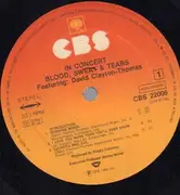 Double LP - Blood, Sweat And Tears, David Clayton-Thomas - In Concert