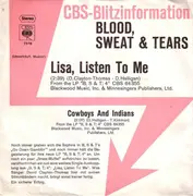 7inch Vinyl Single - Blood, Sweat And Tears - Lisa, Listen To Me
