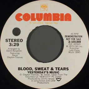 Blood, Sweat & Tears - Yesterday's Music