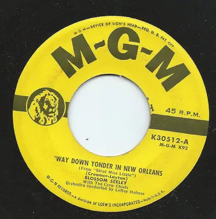Blossom Seeley / Benny Fields - 'Way Down Yonder In New Orleans / Fifth Avenue
