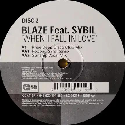 Blaze Feat. Sybil - When I Fall In Love (Disc 2)