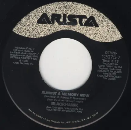 Blackhawk - Almost A Memory Now / Cast Iron Heart