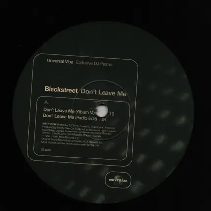 Blackstreet - Don't Leave Me / No Diggity