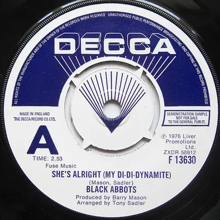 Black Abbots - She's Alright (My Di-Di-Dynamite) / Twice A Week