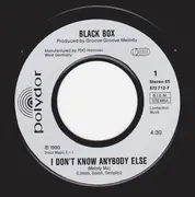 7inch Vinyl Single - Black Box - I Don't Know Anybody Else