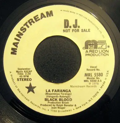 Black Blood - La Faranga (Mapendoya Faranga) / Kiswahili