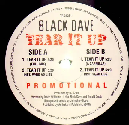 Black Dave - Tear It Up