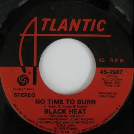 Black Heat - No Time To Burn / Supercool