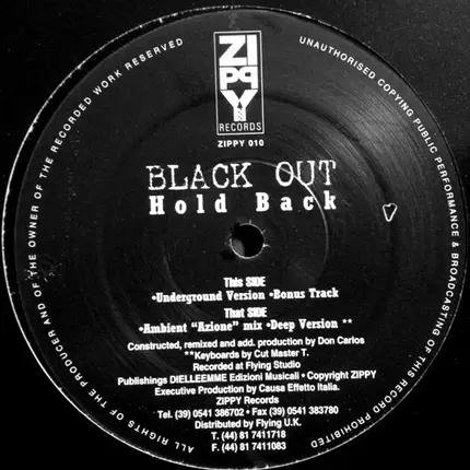 Black Out - Hold Back