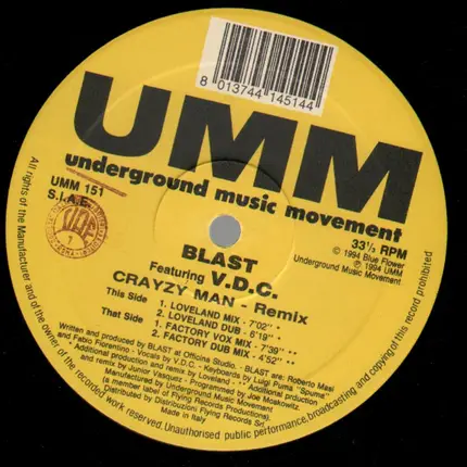 Blast - Crayzy Man (Remixes)