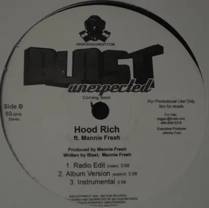 Blast - Look Me In My Eyes / Hood Rich