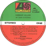 LP - Blizard - Kamikaze Killers - My Tears Evaporate - OBI, Insert