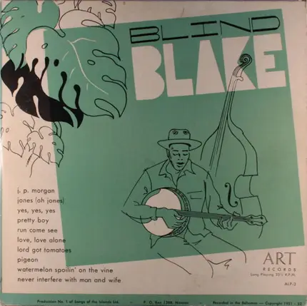 Blind Blake And The Royal Victoria Hotel Calypsos - A Group Of Bahamian Songs