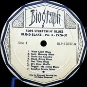 LP - Blind Blake - Vol 4: Rope Stretchin' Blues 1926-1931