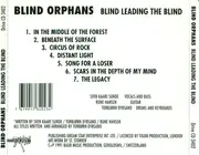 CD - Blind Orphans - Blind Leading The Blind