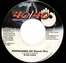 Bling Dawg - Propaganda (QV Weaver Mix) / Tek It Off, Put It On (QV Weaver Mix)