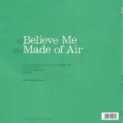 12inch Vinyl Single - Blu Mar Ten - Believe Me / Made Of Air
