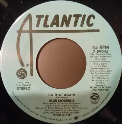 Blue Moderne - Do That Again
