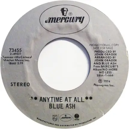 Blue Ash - Anytime At All