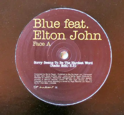 Blue Feat. Elton John - Sorry Seems To Be The Hardest Word