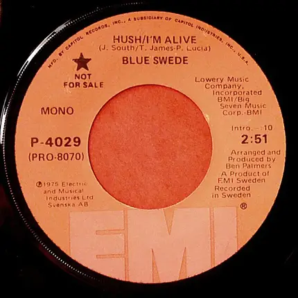 Blue Swede - Hush/I'm Alive