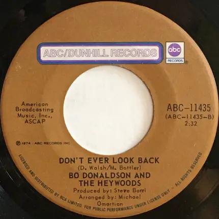 Bo Donaldson & The Heywoods - Billy, Don't Be A Hero